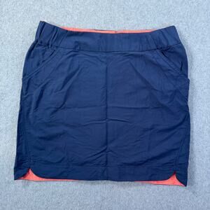 Columbia PFG Active Skirt Women's X-Small Navy Blue Orange Elastic Waist